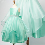 Нарядное платье для девочки "Бабочка" Бирюзовое 1198