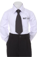 Детский галстук для мальчика Черный WT-11