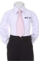 Детский галстук для мальчика Розовый WT-13