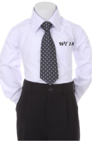 Детский галстук для мальчика Черный WT-18