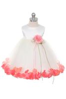 Платье для новорожденной девочки с Коралловыми Лепестками Роз KD-160B