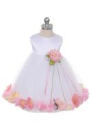 Платье для новорожденной девочки с Нежно-Розовыми Лепестками Роз KD-160B