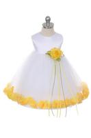 Платье для новорожденной девочки с Желтыми Лепестками Роз KD-160B