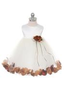 Платье для новорожденной девочки с Коричневыми Лепестками Роз KD-160B