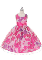 Нарядное платье для девочки "Цветочный рай" Фуксия GG-3282
