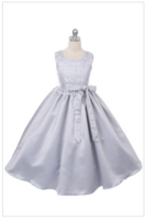 Нарядное платье для девочки Кристи Серебряное GG-3294