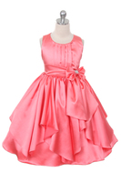 Праздничное платье для девочки "Твист" Коралловое 3516