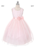 Нарядное платье для девочки "Мерелин" Розовое GG-3525