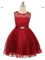 Нарядное платье для девочки "Джорджия" Бордовое GG-3527