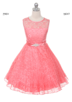 Праздничное платье для девочки "Джорджия" Коралловое GG-3527