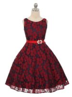 Нарядное платье для девочки Желанья Красное GG-3548