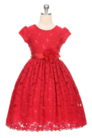 Праздничное платье для девочки "Вдохновение" Красное 3554