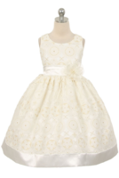 Праздничное платье для девочки "Беатрис" Молочное 3556