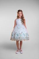 Нарядное платье для девочки "Флер" Бирюзовое 388