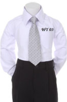 Детский галстук для мальчика Белый WT-03