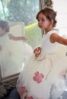 Нарядное платье для девочки с Лепестками Чайной Розы KD-160