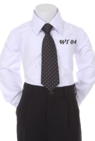Детский галстук для мальчика Черный WT-04