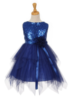 Платье для девочки "Вьюга" Синее 6370 KK