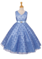 Праздничное платье для девочки "Габриэль" Голубое 6380 KK