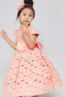 Праздничное платье для девочки "Вдохновение" Коралловое 3554