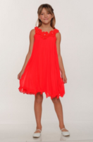 Нарядное платье для девочки "Женева" Красное 7003 CC