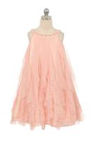 Нарядное платье для девочки "Амбрелла" Розовое 8055