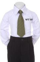 Детский галстук для мальчика Зеленый WT-08
