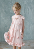 Нарядное платье для девочки "Лурдес" Розовое 9612134