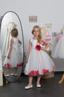 Праздничное платье для девочки с Красными Лепестками Роз KD-160