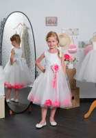 Нарядное платье для девочки с Малиновыми Лепестками роз KD-160