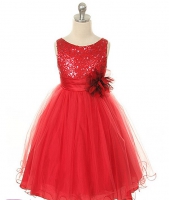 Праздничное платье для девочки "Карнавал" Красное KD-305