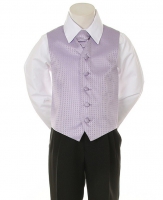Детская жилетка с галстуком для мальчика "Точка" Лавандовая V-001