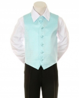 Детская жилетка с галстуком для мальчика "Точка" Бирюзовая V-001