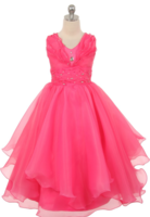 Праздничное платье для девочки с болеро Эллада Розовое 0339