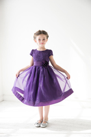 Праздничное платье для девочки "Брусничка" Фиолетовое D 1229