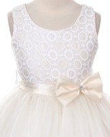Нарядное платье для девочки "Мерелин" Молочное GG-3525