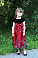 Нарядное платье для девочки "Портофино" Красное 5993 KK