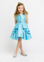 Детское платье для девочки "Мари" Голубое J-1239