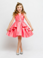 Праздничное платье для девочки "Мари" Коралловое J-1239