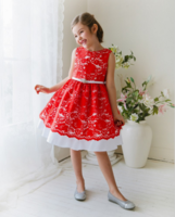 Платье для девочки "Принцесса" Красное J1244