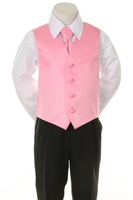 Детская жилетка с галстуком для мальчика Фуксия V-002