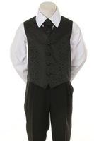 Детская жилетка с галстуком для мальчика Черная V-002