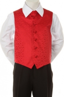 Детская жилетка с галстуком для мальчика Красная V-002 