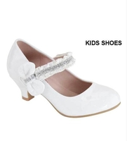 Нарядные лаковые туфли для девочки "На каблуке" Белые AA-SASSIE-33K