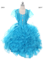Детское нарядное платье "Императрица" Голубое 1022