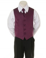 Детская жилетка с галстуком для мальчика "Точка" Фиолетовая V-001