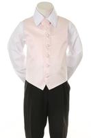 Детская жилетка с галстуком для мальчика "Точка" Нежно-Розовая V-001
