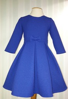Платье для девочки с длинным рукавом "Вероника" Синее 2116